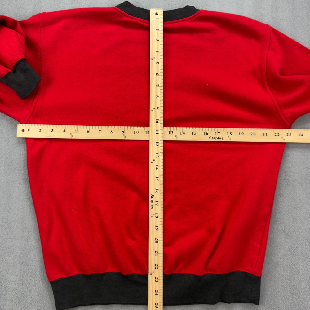 Vintage Lee Sport Georgia Bulldogs Sweatshirt Red Black Embroidered Medium - Picture 6 of 6